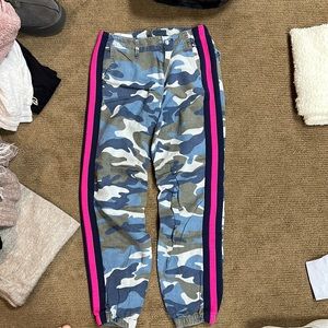 Mother Camo The No Zip Misfit Pink Stripe Jogger Pants Size 26